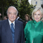 Heini Wathén ja hänen aviomiehensä Mohamed Al-Fayed Pariisissa vuonna 2016.