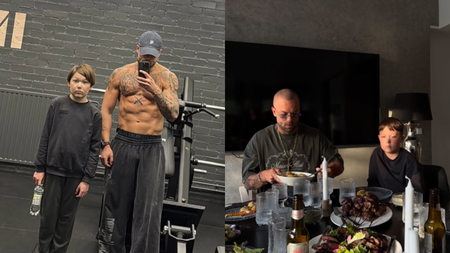 Matias Petäistö 11-vuotiaan Oliver-poikansa kanssa