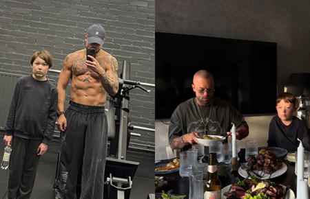 Matias Petäistö 11-vuotiaan Oliver-poikansa kanssa