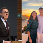 Alexander Stubbin lapset Emilie ja Oliver Stubb yhdessä perheensä kanssa